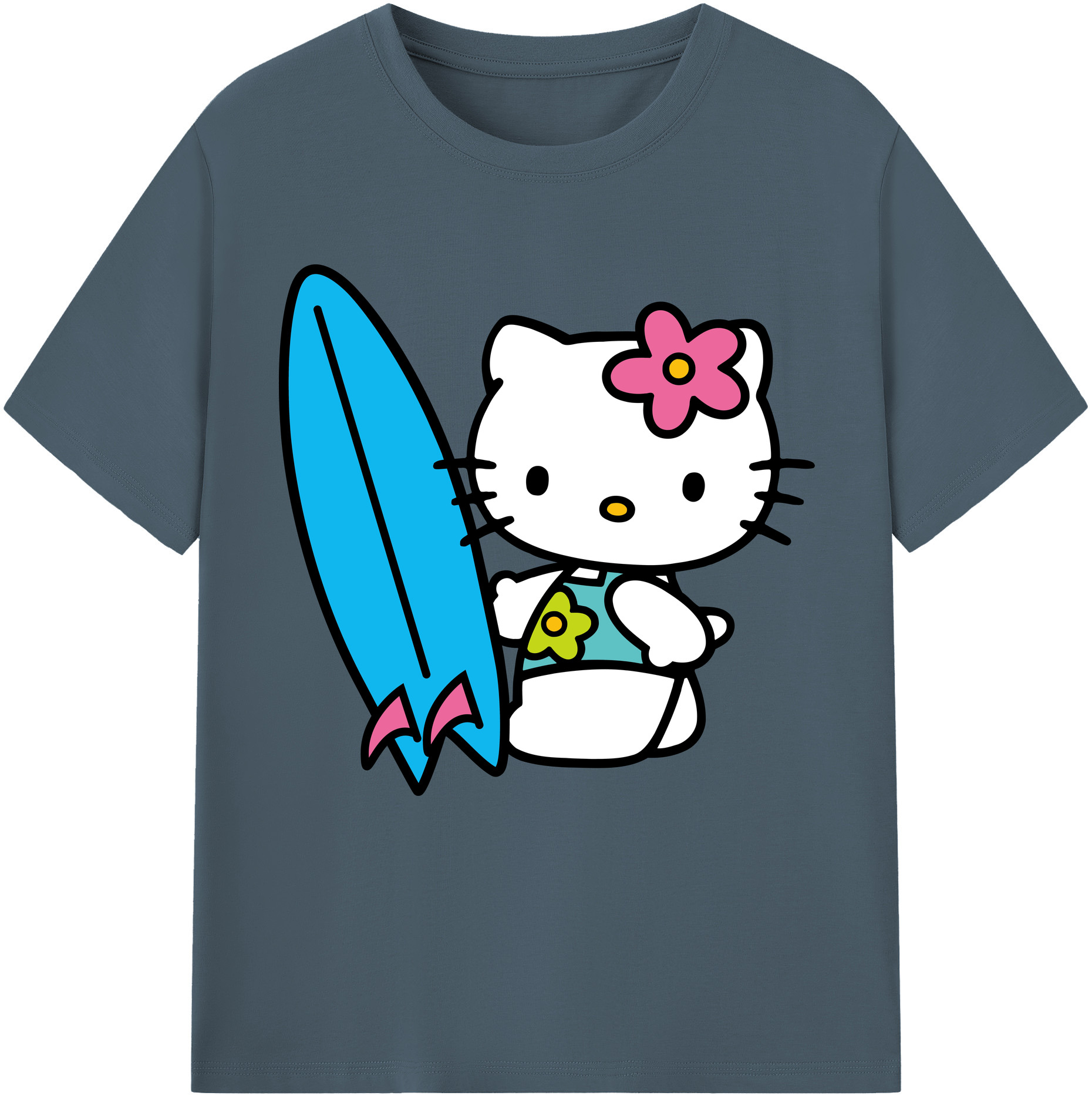 （画像用） Hello Kitty ハローキティ 綿100％半袖Tシャツ（フロントプリント）